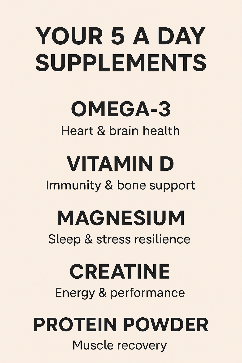 Your 5 a Day Supplements